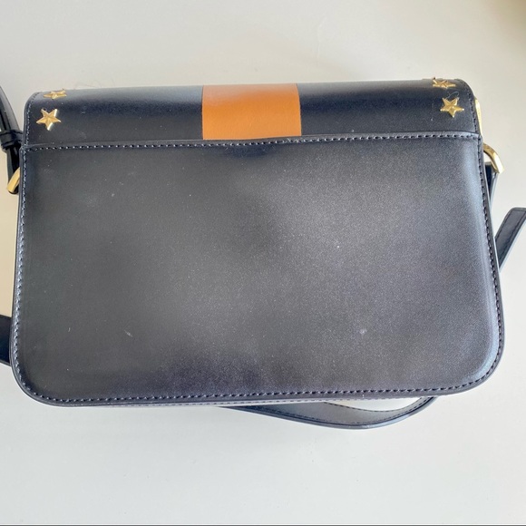 Michael Kors Sloan Editor Star Studded Leather Shoulder Bag Black/Brown - Picture 4 of 6